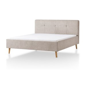 Šedohnědá čalouněná dvoulůžková postel 180×200 cm Smart – Meise Möbel