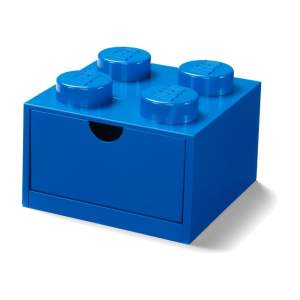 Modrý stolní box se zásuvkou LEGO®, 15 x 16 cm