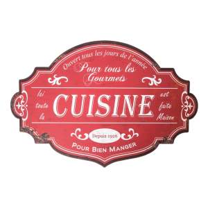 Kovová cedule 51×34 cm Cuisine – Antic Line