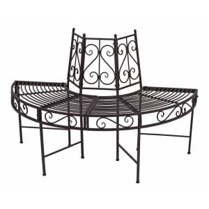 Černá kovová zahradní lavice Narvi – Garden Pleasure