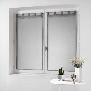 Šedé voálové záclony v sadě 2 ks 60×120 cm Poupette – douceur d’intérieur