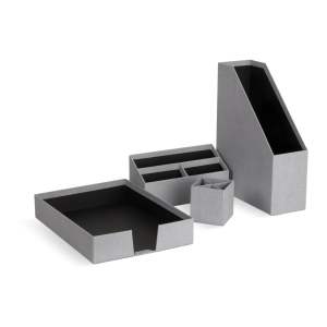 Kartonové organizéry v sadě 4 ks Hugo Canvas Paper Laminate – Bigso