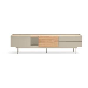 TV stolek v dekoru dubu v béžovo-přírodní barvě 180×45 cm Otto – Teulat