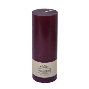 Vínově červená svíčka Eco candles by Ego dekor Friendly, doba hoření 60 h