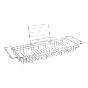 Nastavitelný kovový držák na vanu ve stříbrné barvě PT LIVING Tub, 61 – 86 cm