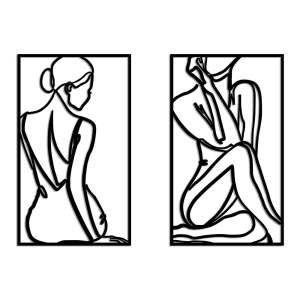 Kovová nástěnná dekorace 42×70 cm Minimalist Female – Wallity