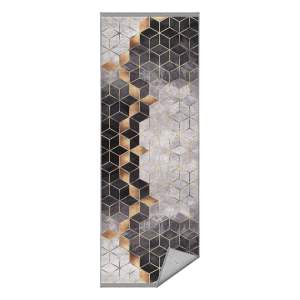 Koberec běhoun v šedo-zlaté barvě 80×200 cm – Mila Home