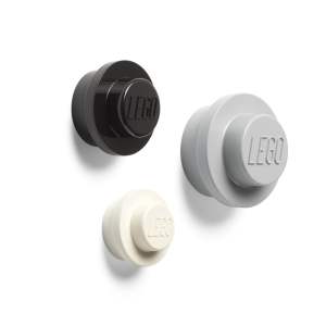 Sada 3 věšáků na zeď LEGO® Black And White