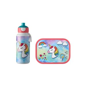 Sada dětského svačinového boxu a láhve na vodu Mepal Unicorn