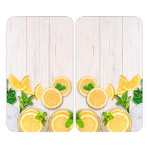 Kryty na sporák z tvrzeného skla v sadě 2 ks 52×30 cm Lemons – Wenko