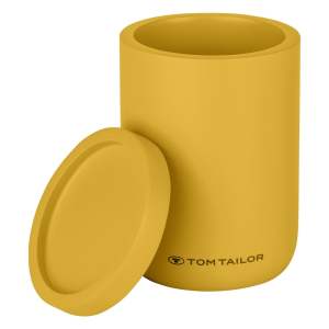Koupelnový organizér na vatové tampony z polyresinu v hořčicové barvě Tom Tailor T-Color Bath – Wenko