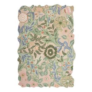 Zelený ručně tkaný vlněný koberec 200×290 cm Bryony Shaped Floral – Flair Rugs