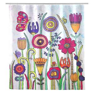 Sprchový závěs 180×200 cm Rollin’Art Full Bloom – Wenko