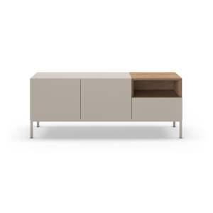Krémový TV stolek 140×55 cm Cailin – Marckeric
