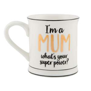 Porcelánový hrnek Sass & Belle Super Mum, 400 ml