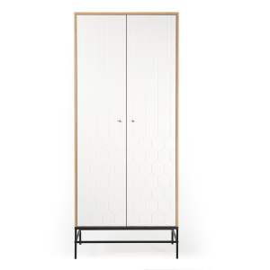 Bílá šatní skříň 80×190 cm Lia – Woodman