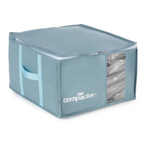 Vakuový plastový úložný box na oblečení 42x40x25 cm Blue Edition – Compactor