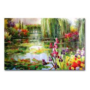 Nástěnný obraz na plátně Impressionist Garden, 70 x 45 cm