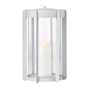 Světle šedá LED lucerna na USB (výška 35 cm) Firefly – Zone