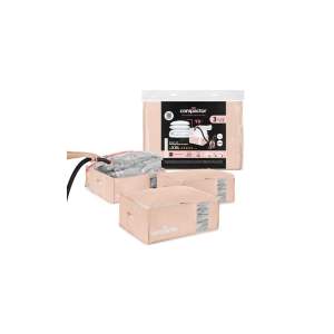 Vakuové plastové úložné boxy na oblečení v sadě 3 ks 65x45x27 cm Pink Edition – Compactor
