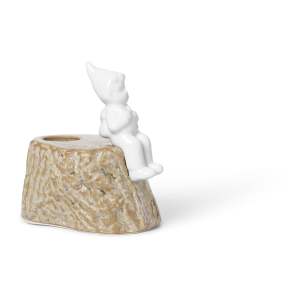 Vánoční svícen z porcelánu a kameniny Kähler Design, délka 9 cm