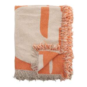 Oranžová deka 130×160 cm Caya – Bloomingville