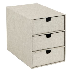 Béžový zásuvkový box se 3 šuplíky Bigso Box of Sweden Ingrid