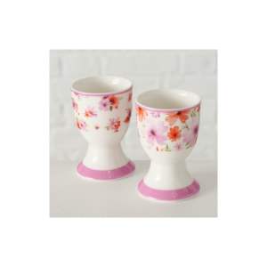 Sada 2 stojánků na vajíčka z kostního porcelánu Boltze Rosella