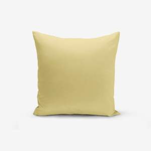Hořčicově žlutý povlak na polštář Minimalist Cushion Covers Düz, 45 x 45 cm