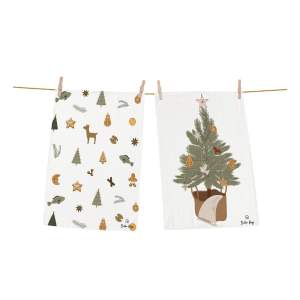 Vánoční bavlněné utěrky v sadě 2 ks 70×50 cm Ready for Christmas – Butter Kings