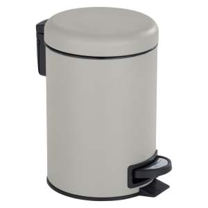 Šedý pedálový odpadkový koš Wenko Leman, 3 l