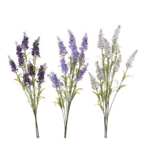 Umělé květiny v sadě 3 ks (výška 55 cm) Lavender – Casa Selección