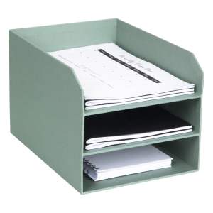 Zelený kartonový organizér na dokumenty Trey Canvas Paper Laminate – Bigso