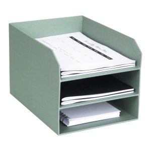 Zelený kartonový organizér na dokumenty Trey Canvas Paper Laminate – Bigso