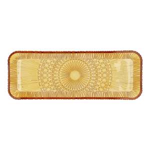Oranžový skleněný servírovací talíř 14×38 cm Kusintha – Bitz