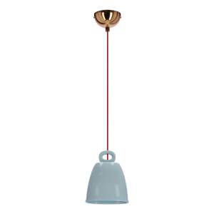 Modré závěsné svítidlo s keramickým stínidlem Sewilla – Candellux Lighting