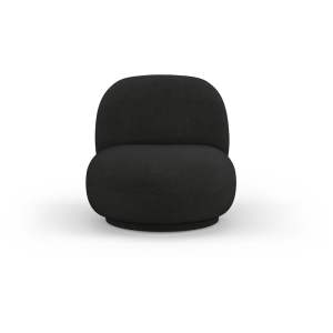 Černé křeslo z textilie bouclé Chuck – Micadoni Home