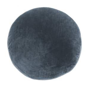 Tmavě modrý dekorativní polštář z mikrovlákna Tiseco Home Studio Marshmallow, ø 40 cm