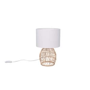 Stolní lampa v bílo-přírodní barvě (výška 38 cm) Rike – Trio