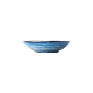 Modrý keramický hluboký talíř MIJ Indigo, ø 21 cm