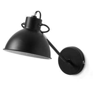 Černá nástěnná lampa Kave Home Odalis