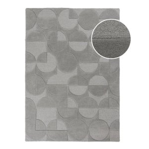 Šedý vlněný koberec Flair Rugs Gigi, 160 x 230 cm