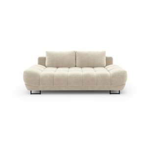 Béžová třímístná rozkládací pohovka se sametovým potahem Windsor & Co Sofas Cirrus