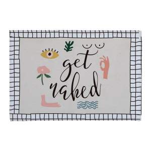 Bílo-černá koupelnová předložka 60×40 cm Get-Naked – Little Nice Things