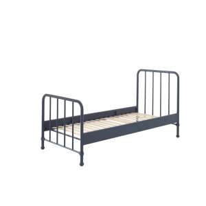 Tmavě modrá kovová dětská postel 90×200 cm BRONXX – Vipack