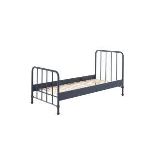 Tmavě modrá kovová dětská postel 90×200 cm BRONXX – Vipack
