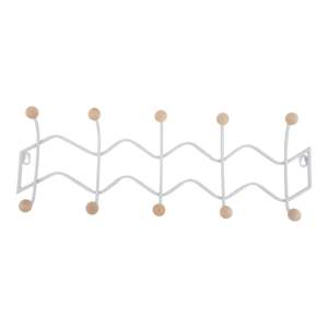 Bílý kovový nástěnný věšák 61 cm Zig Zag – PT LIVING
