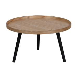 Béžovo-černý konferenční stolek WOOOD Mesa, ø 60 cm