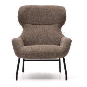 Hnědé křeslo Belina – Kave Home