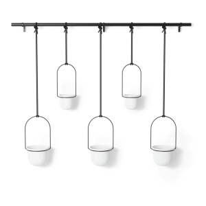Plastové obaly na květináče v sadě 5 ks na bylinky/závěsné ø 7,5 cm Triflora – Umbra